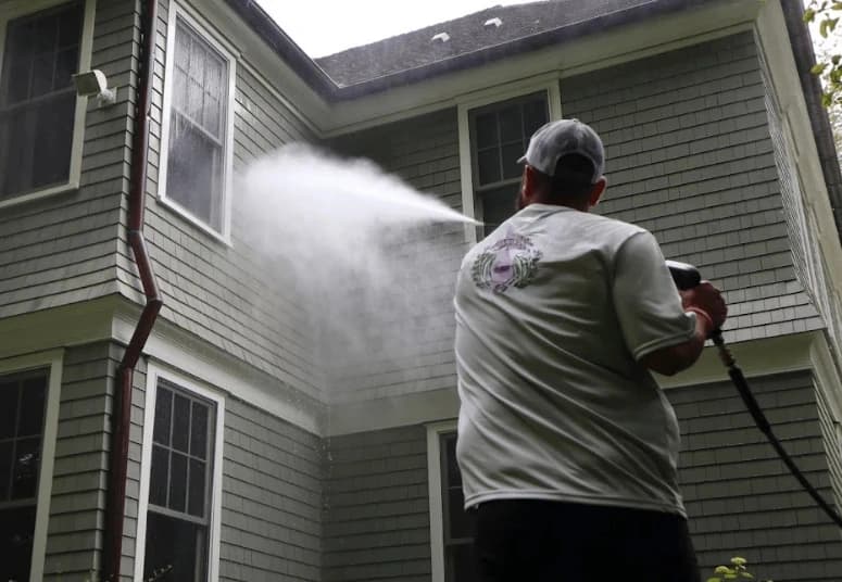 Commercial pressure washing service by Twinsburg Power Washing at Twinsburg business